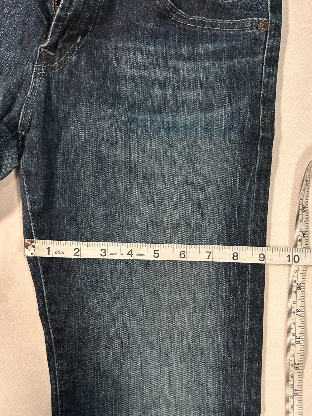 AG Adriano Goldschmied Blue Denim Matchbox Slim Straight Jeans Medium Wash